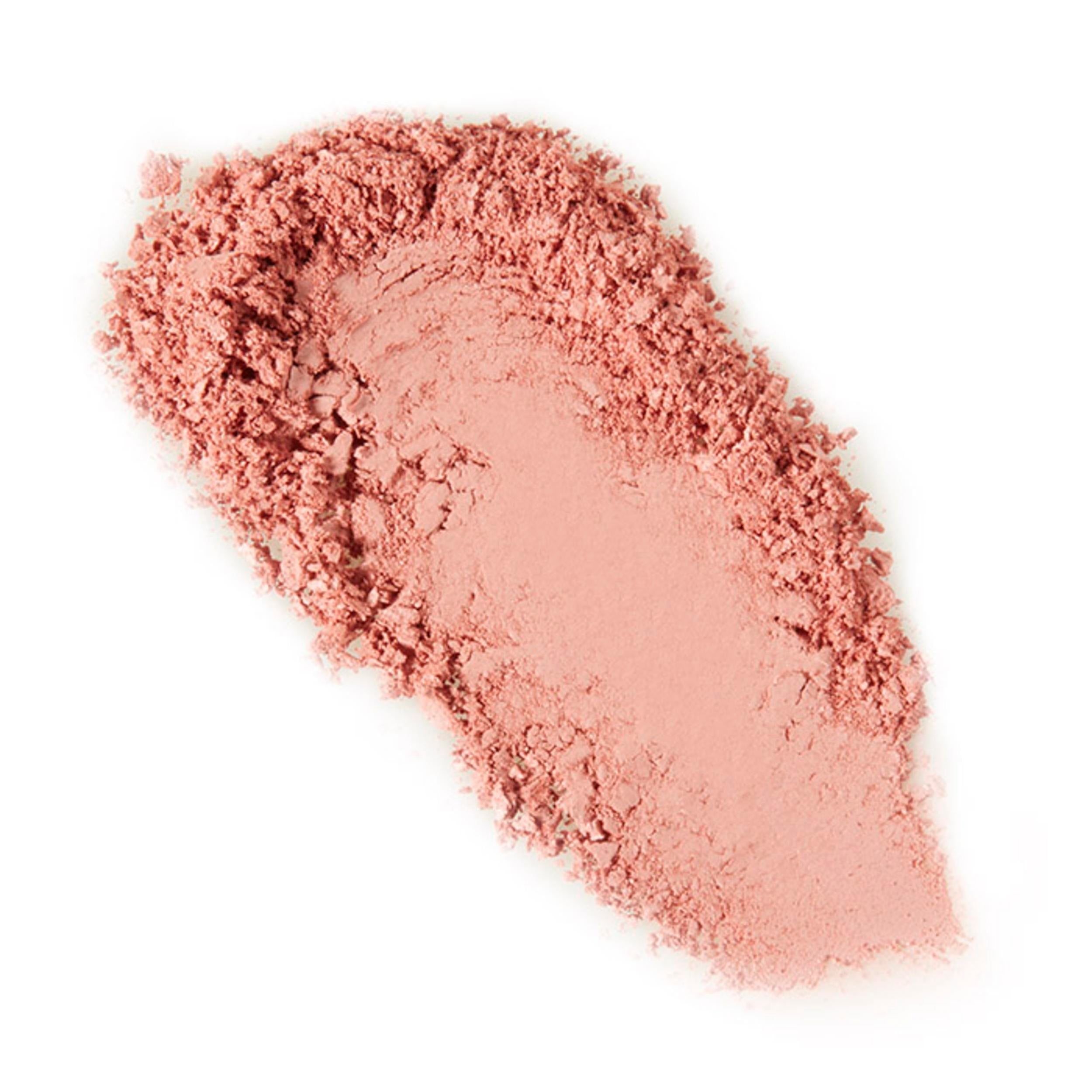 A compact pressed mineral blush by Youngblood Mineral Cosmetics, showing a pinkish-brown color.