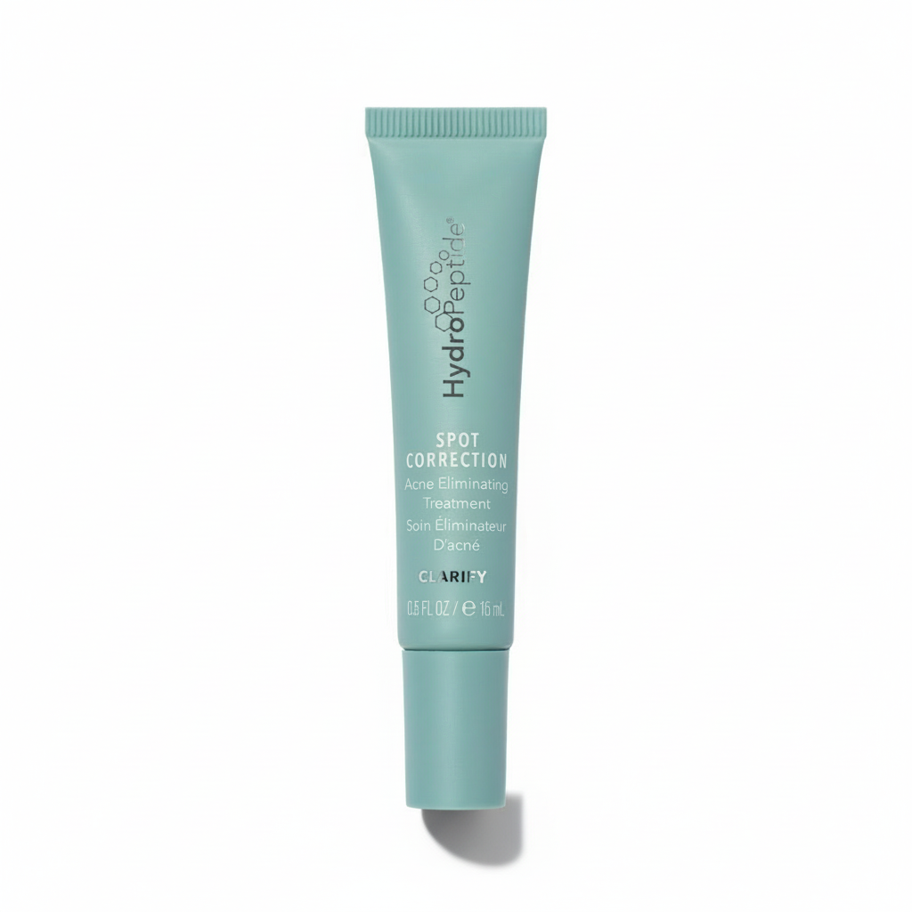Hydropeptide spot correction cream tube on a white background