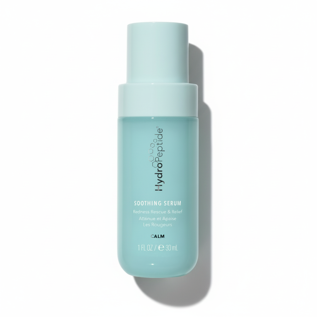 HydroPeptide soothing serum bottle on a white background