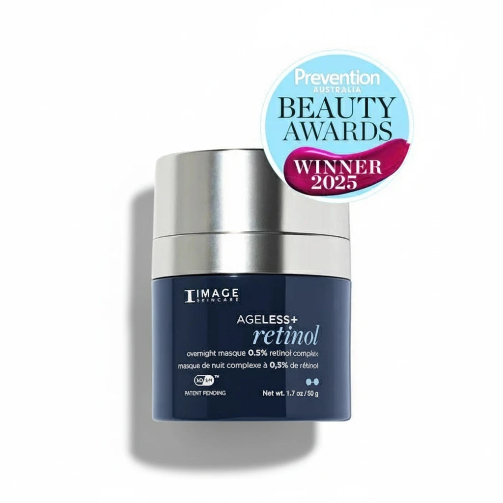 Skincare product jar with 'Prevention Beauty Awards Winner 2025' badge on a white background