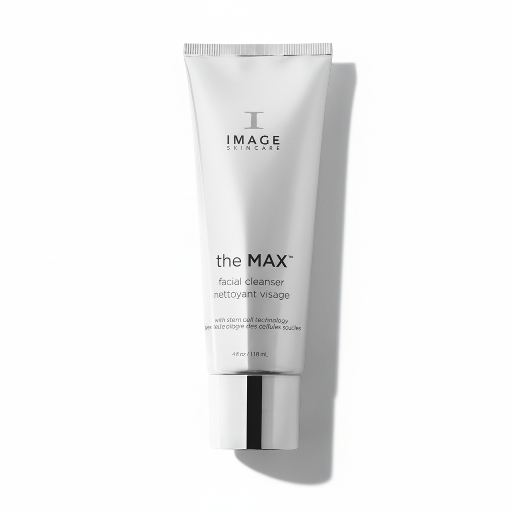 Tube of 'the MAX' facial cleanser by IMAGE Skincare on a white background