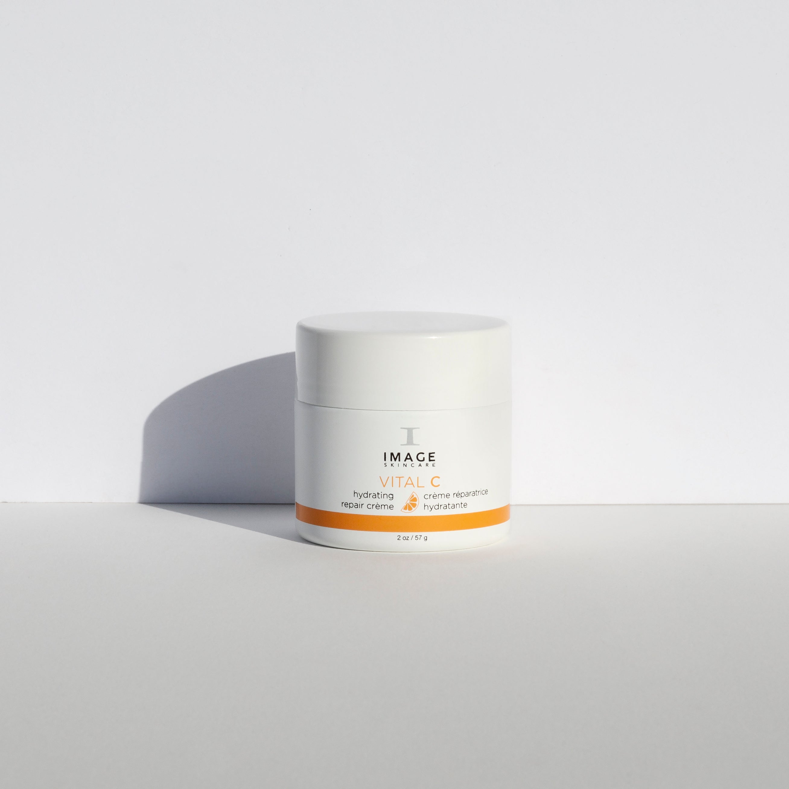 Skincare cream jar labeled 'Image' on a light gray background