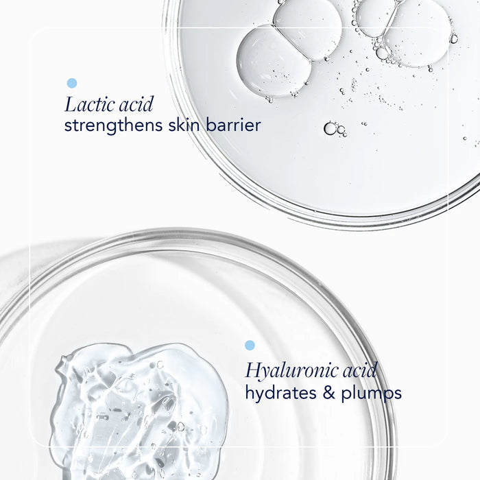 Illustration of skincare ingredients with text on a white background