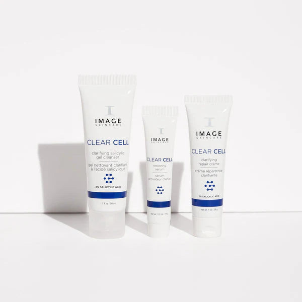 Three skincare products from the brand 'IMAGE' on a white background