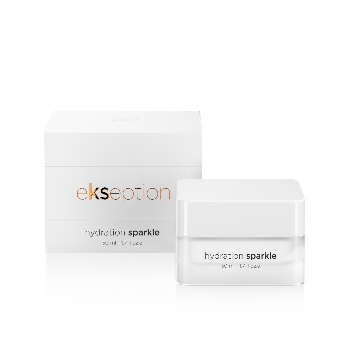 Ekseption Ice Cream Repair skincare set featuring a white jar with a white lid and its matching white outer box, displayed on a clean white background.