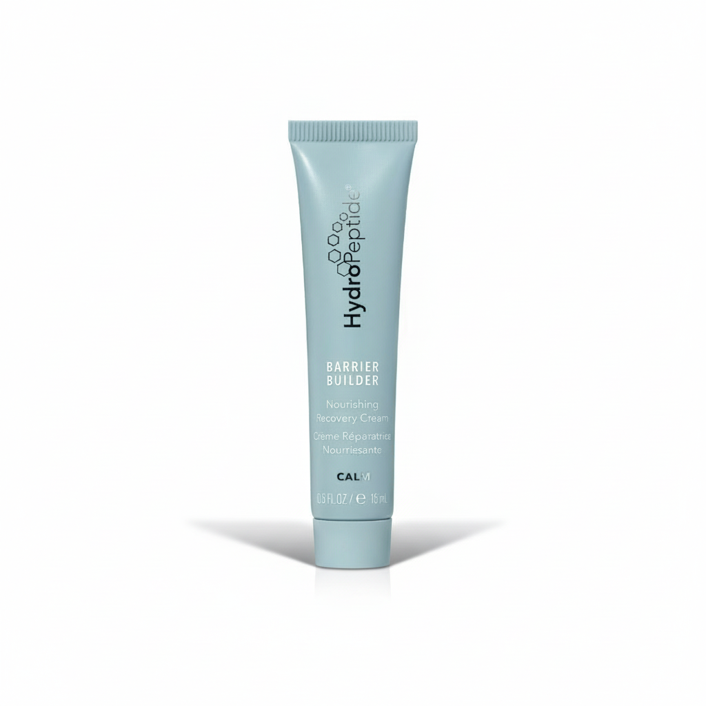 Tube of Hydropeptide Barrier Builder cream on a white background
