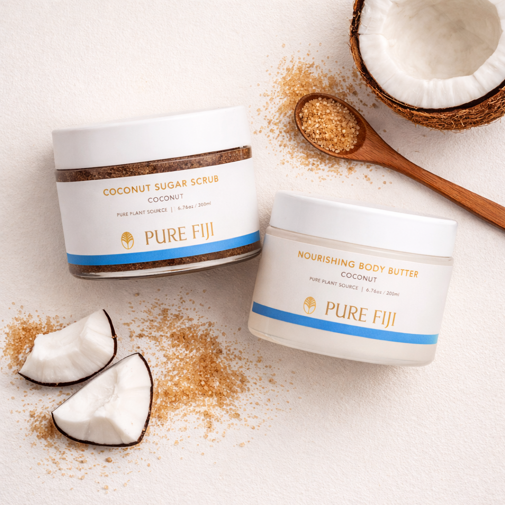 Pure Fiji Sugar Scrub and Body Butter Glow Ritual Kit