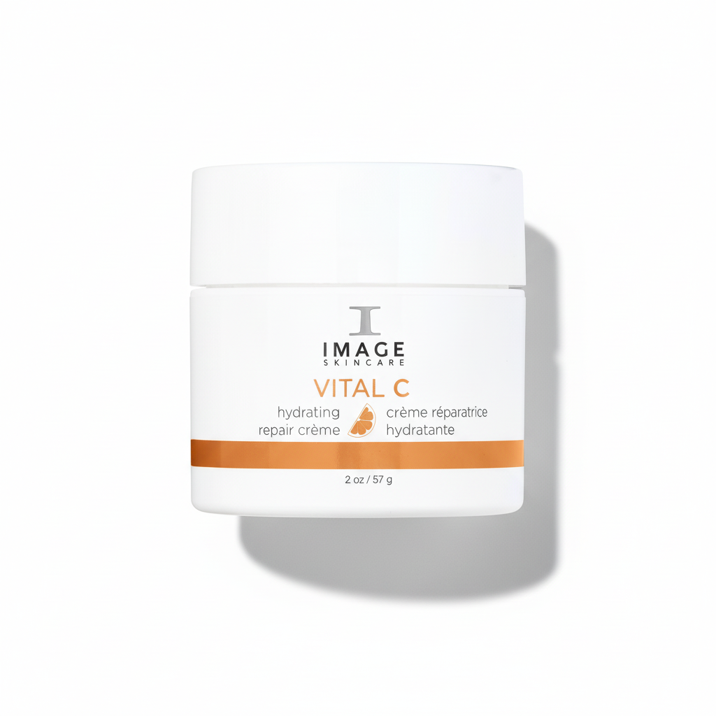 Skincare cream jar labeled 'Vital C' by Image Skincare on a white background